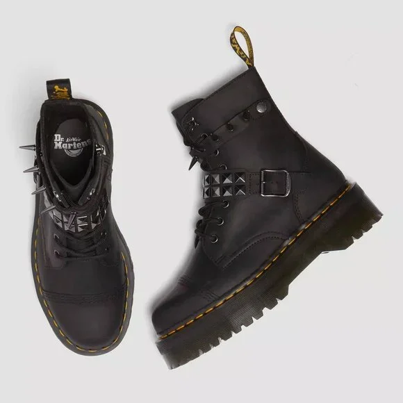 Dr. Martens Jadon Spike Leather Platform Boots, Worn Once, M6, W7, w/ Box, rare - Picture 4 of 6